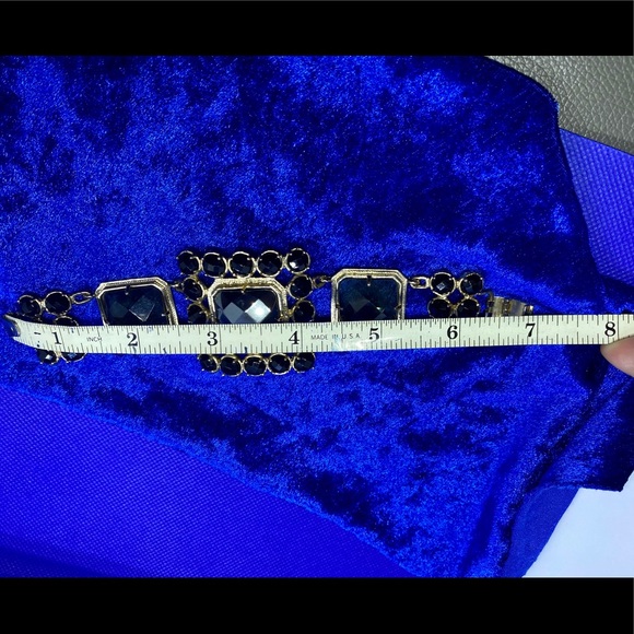 Chunky Black & Smoky Quartz Bracelet - Picture 7 of 13